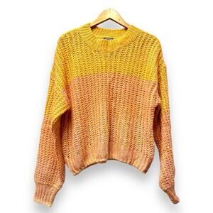 Wild Fable‎ Womens Pullover Sweater Size Large Multicolor Open Knit Long Sleeves